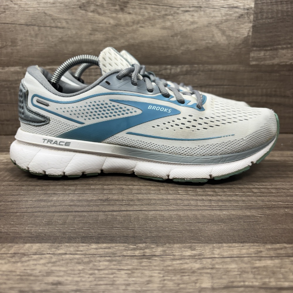Brooks Trace 2 Gray Blue Womens US Size 7.5 EUR 38.5 1203751B185 Running Shoes